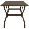vidaXL Patio Table Brown 55.1 in.x31.5 in.x28.3 in. Steel - 3 of 4