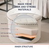 Ornavo Home Decor Large 20" Round Collapsible Storage Ottoman with Nailhead Trim for Living Room and Bedroom - 3 of 4