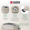 Haden 0.7 Cubic Foot Compact 700 Watt Countertop Microwave Oven Bundled with Dorset 2 Slice Wide Slot Stainless Steel Toaster, Putty & Chrome - 3 of 4