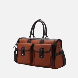 MKF Collection Genevieve Color Block Vegan Leather Women’s Duffle Bag by Mia K - 1 of 4