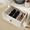 TopComfy Decorative Storage Cabinets Buffet Cabinet with Glass Doors and Drawer Storage Sideboard Cupboard for Living Room, White, 51.57"*20"*5.31" - 3 of 4