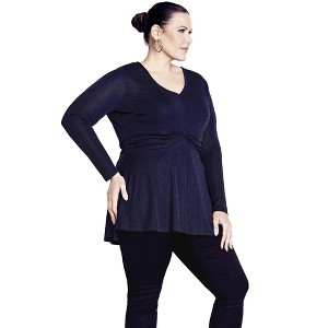 Avenue Women's Plus Size Glitteratzi Top - 1 of 4