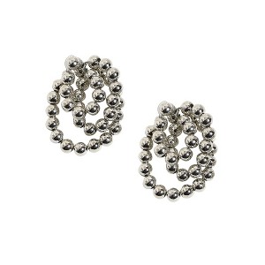 SOHI Women's Metallic Silver Party Drop Earrings - 1 of 4