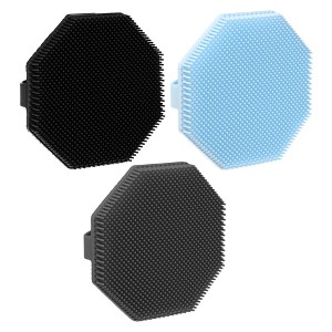 Unique Bargains Shower Silicone Body Scrubber 3 Pcs - 1 of 4