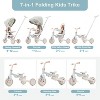 HTUTWOO 7-in-1 Foldable Toddler Tricycle Removable Pedal, Canopy, and Guardrail, Tricycle for 12-72 Months - 4 of 4