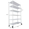 FONTOI 6 Tier Wire Shelving Unit, Adjustable Storage Racks with Wheels & Shelf Liners for Kitchen, Garage, White, 48"*82"*18" - 3 of 4