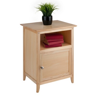 Winsome Transitional Brown Rectangular Nightstand with Storage