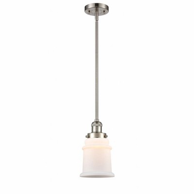 Canton - 1 Light Stem Hung Mini Pendant In Industrial Style-10 Inches Tall and 6.5 Inches Wide