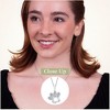 GILDED Sterling Silver Necklace with Natural Round-Cut Diamond Animal Shaped Pendant, 18-inch Silver Chain, 1/4 Carats Total Weight Diamonds - 3 of 4