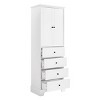 SEVOBAL Bathroom Storage Cabinet with 2 Doors and 4 Drawers Adjustable Shelf for Organized Living Space, White, 23.6"*15.7"*68.1" - 2 of 4