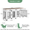 coucheta 71'' Dog Crate Furniture for 2 Rooms, Wooden Double Crate with Door, TV Stand End Table with Divider for Large Medium Dogs - 2 of 4