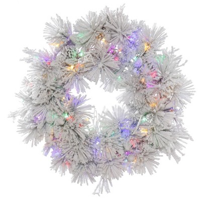 Vickerman Flocked Alberta Artificial Wreath