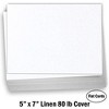 Hamilco 5x7 White Linen Textured Cardstock Paper Blank Index Cards Flat Card Stock 80lb Cover – 100 Pack - 2 of 4