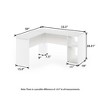 HOMLUX L Shaped Computer Desk 53" Corner Study Writing Desk w/Open Compartment & 2 Cable Management Holes - 4 of 4
