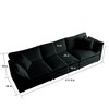 GDFStudio Lynn Modern 111.5 " Chenille 3-Seat Sectional Sofa with Pillows - 3 of 4