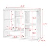 YONWAY Open Wooden Open Shelf Bookcase, Freestanding Display Storage Cabinet with 7 Cube Storage Spaces, Floor Standing Bookshelf, Entryway - 3 of 4