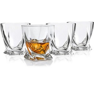 LEMONSODA Premium Twisted Whiskey Glasses- (Set of 4) - 10oz - 1 of 4
