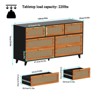 PAKASEPT 56"W 7-Drawer Rattan Dresser for Living Room and Bedroom, Wooden Closet Dressers Chest of Drawers - 2 of 4