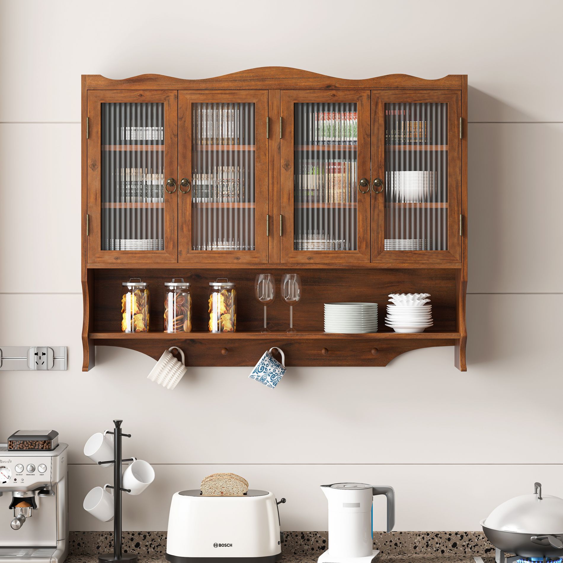 Retro Wall Mounted Cabinet Medicine Cabinet Bathroom Storage Cabinet - ModernLuxe