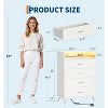 4-Drawer Wooden Dresser with LED Lights & Charging Station, Modern App-Controlled Storage Cabinet for Bedroom Living Room, Large Chest of Drawers - 3 of 4