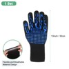 Unique Bargains Silicone Heat Resistant Fireproof Grilling Gloves 1 Set - 3 of 4