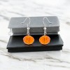 Slickblue Orange Faceted Bead Earrings, Silver Tone Rhodium Plated, Lead-Free Alloy, Fashion Jewelry for Women - 2 of 3