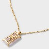14K Gold Dipped Amethyst Flower Tag Pendant Necklace - A New Day™ Gold - 4 of 4
