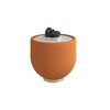 20" Marble Pattern and Leather Edge Round Side Table with Metal Base, Modern Luxury Sofa End Table for Living Room - 2 of 4