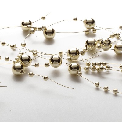 Sullivans Metallic Gold Bead Garland 60"L Gold