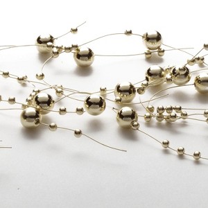 Sullivans Metallic Gold Bead Garland 60"L Gold - 1 of 4
