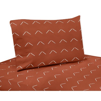 4pc Diamond Tuft Queen Kids' Sheet Set Orange - Sweet Jojo Designs : Target