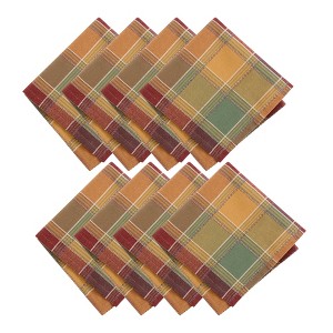 Autumn Acres Plaid Napkins, Set of 8 - Multicolor - 17x17 - Elrene Home Fashions - 1 of 3