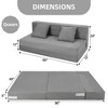 Convertible Folding Sofa Bed, Futon Sleeper Chair with Pillow, High-Density Memory Foam Sofa Bed, Foldable Mattress for Living Room/Dorm/Apartment - 4 of 4