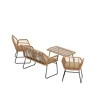 WestinTrends 4-Piece Wicker Outdoor Patio Conversation Set - 4 of 4