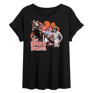 Women's - The Brady Bunch - Family Photo Oversized Graphic T-Shirt - 1 of 4