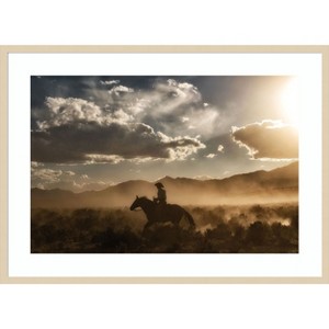 Amanti Art Cowboy By Day and Night I by PHBurchett Wood Framed Wall Art Print - 1 of 4
