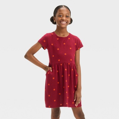 Cat & Jack Girls Short Sleeve Apple Dress - Target in Irvine, CA