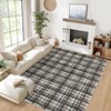 Indoor Modern Geometric Checkered Non Slip Area Rugs, Low Pile Non Slip Floor Carpet for Home Office - 2 of 4
