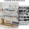 homfan 2-Drawer Wood Shoe Cabinet - Adjustable Shelves, Slim Entryway Organizer, Narrow Storage - 3 of 4