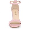 Allegra K Women's Adjustable Buckle Ankle Strap High Chunky Heels Sandals - 2 of 4