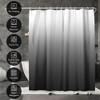 Americanflat 71x74 Grey Ombre Shower Curtain - 100% Polyester Curtain - Water-Resistant with Metal Grommets and 12 Rings - Gradient Shower Curtains - 4 of 4