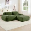 Oversized Corduroy Modular L/U-Shaped Cloud Sectional Sofa with Ottomans, Free combination, Pet-Friendly, No Assembly Required - 4 of 4