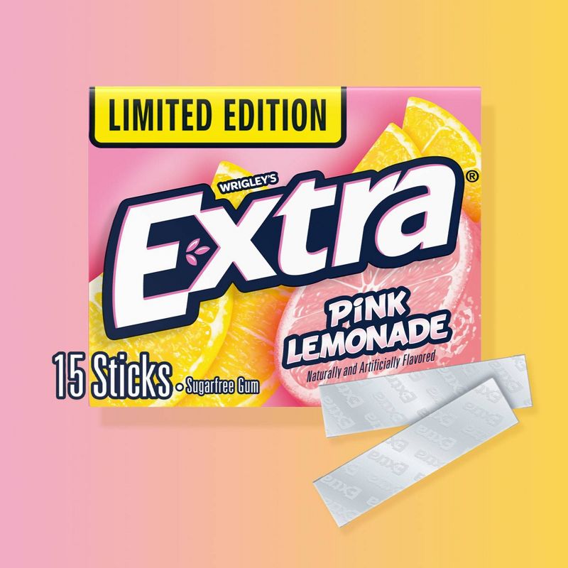 Extra Pink Lemonade Chewing Gum - 1.43oz, 3 of 10