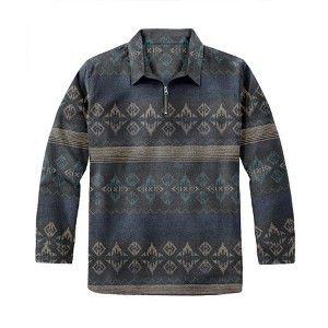 Men’s Southwestern Print Quarter Zip Fleece Pullover - 1 of 2