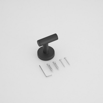 Matte Black Stainless Steel 6-Piece J-Hook Set