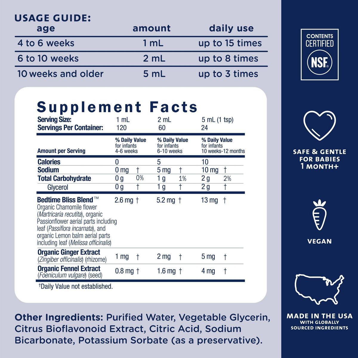 Mommy's Bliss Gripe Water Night Time for Colic, Gas or Stomach Discomfort - 4 fl oz - thumbnail 5