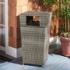 Mazeli Outdoor Trash Can  - Safavieh - 2 of 4