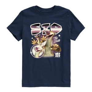 Boys' Ice Age Sid The Sloth Short Sleeve Graphic T-Shirt - Navy