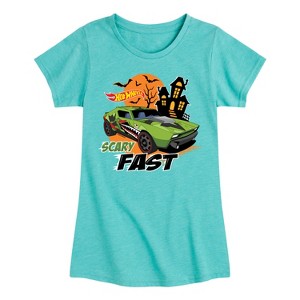 Girls' - Hot Wheels - Halloween Fitted Short Sleeve Graphic T-Shirt - 1 of 4