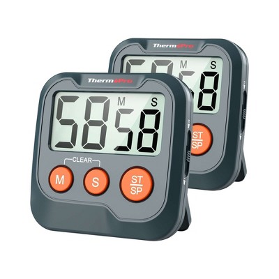 ThermoPro TM03W Digital Timer for Kids & Teachers, Kitchen Timers for Cooking with 2-Level Alarm Volume, Countdown Timer Stopwatch for Classroom